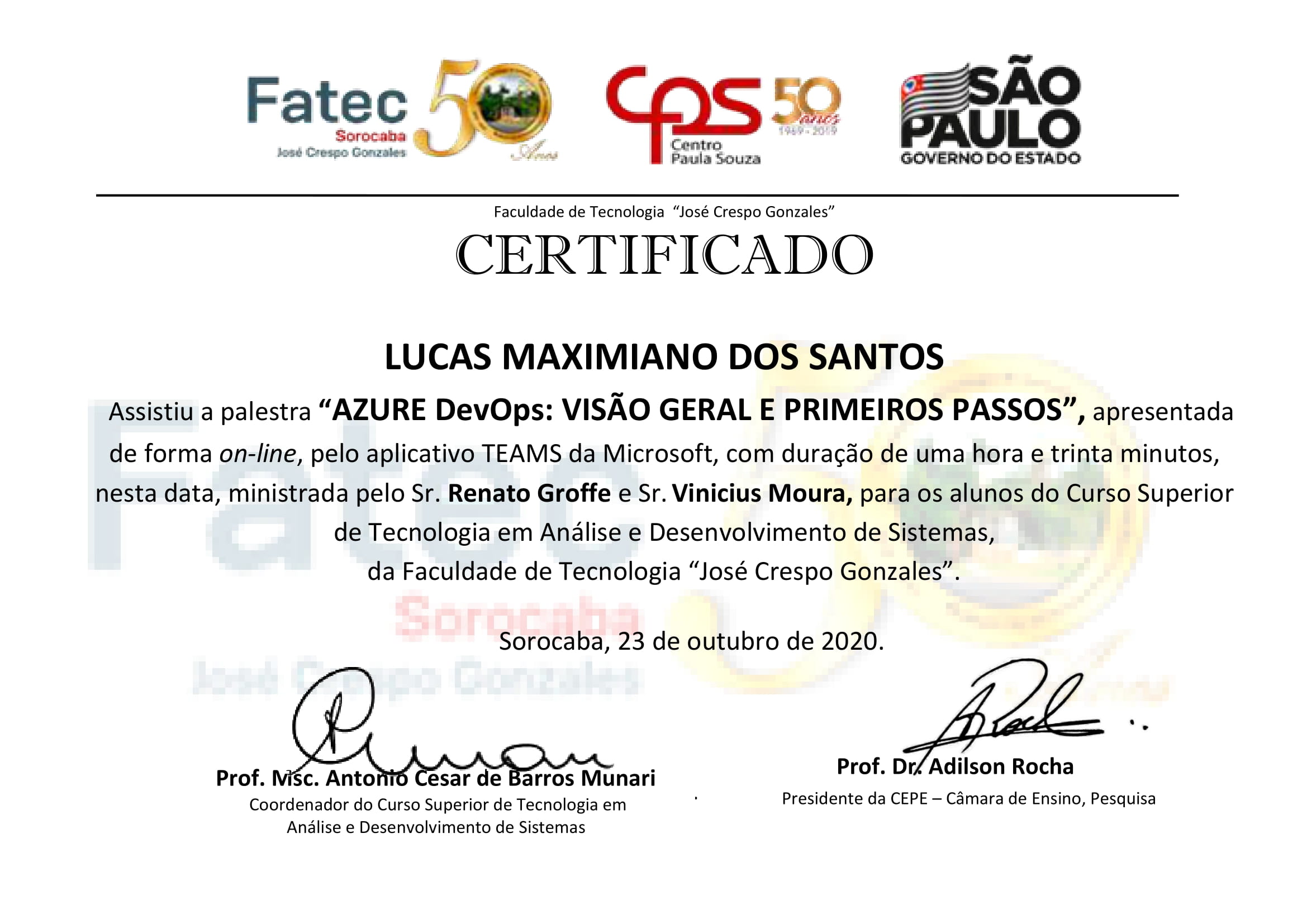 Certificado Azure